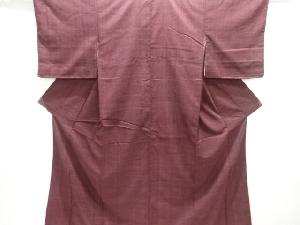 縞織り出し手織り節紬着物